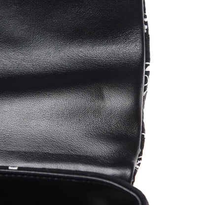 Saint Laurent Cotton Bandana Y Quilted Monogram Toy Loulou Crossbody Bag Black White 10 of 11