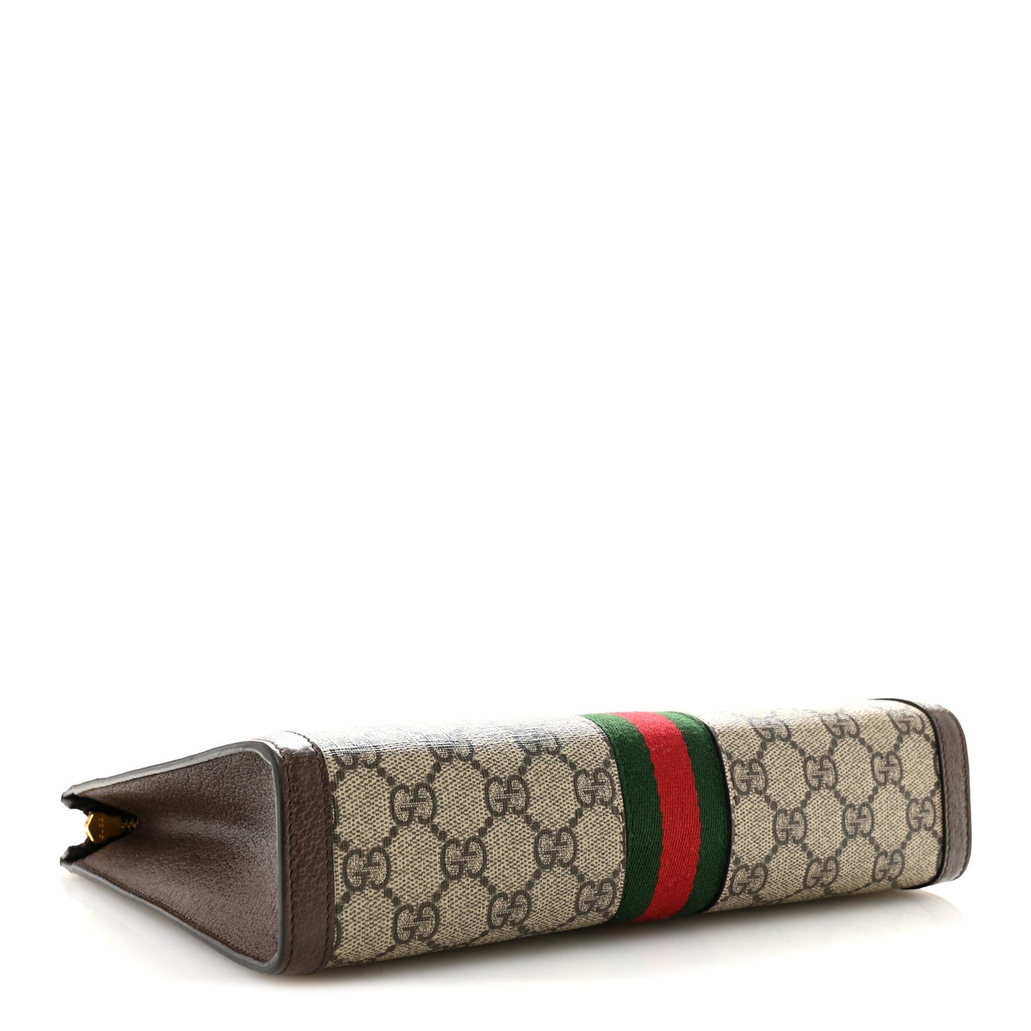 GG Supreme Monogram Web Ophidia Pouch Brown