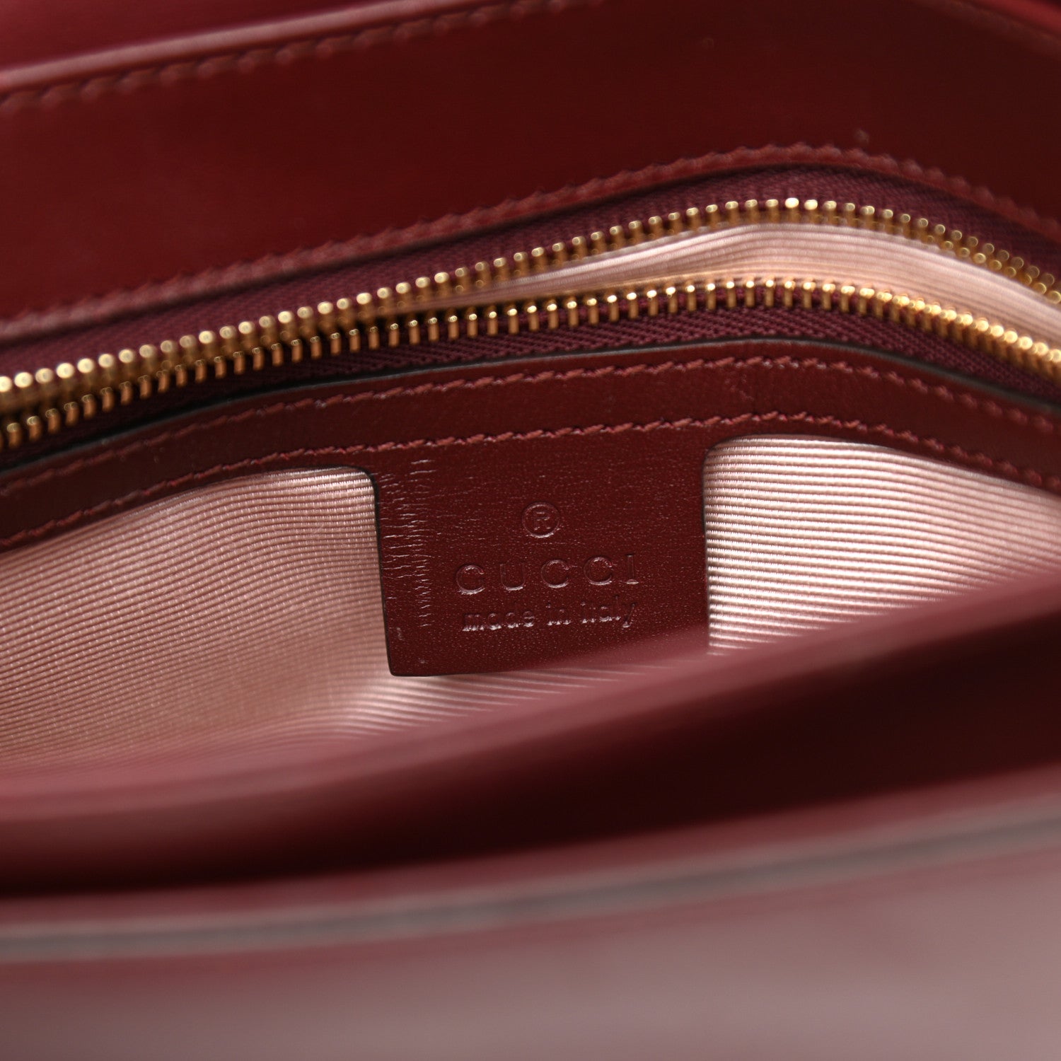 Gucci Vitello Palmellato Lux Small Arli Flap Shoulder Bag Vintage Bordeaux 6 of 12