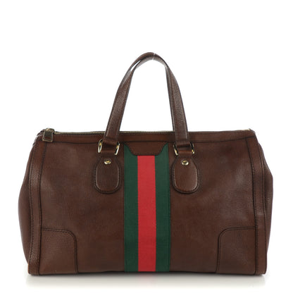 Gucci Calfskin Medium Web Seventies Tote Brown 1 of 8