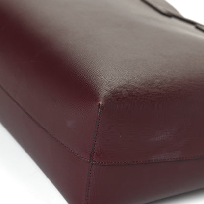 Tom Ford Grained Calfskin Small T Tote Bordeaux 11 of 12