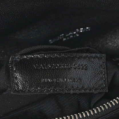 Saint Laurent Lambskin Quilted Toy Loulou Puffer Monogram Chain Satchel Black 7 of 9