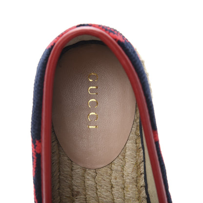 Gucci Terry Cloth GG Monogram Espadrilles 35 Blue Red 6 of 9