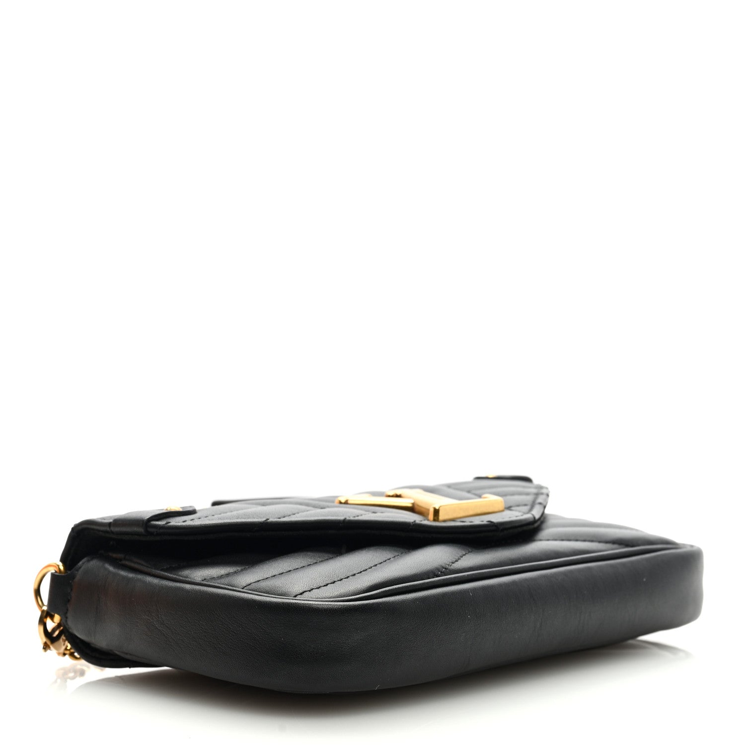 Louis Vuitton Calfskin New Wave Chain Pochette Black 4 of 9