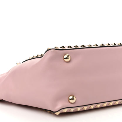 Valentino Garavani Vitello Small Rockstud Tote Water Rose 8 of 10