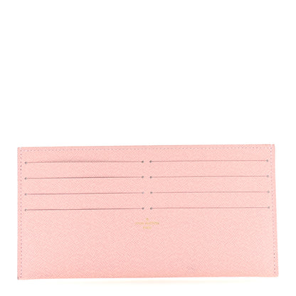 Louis Vuitton Calfskin Felicie Card Holder Insert Rose Ballerine 1 of 7
