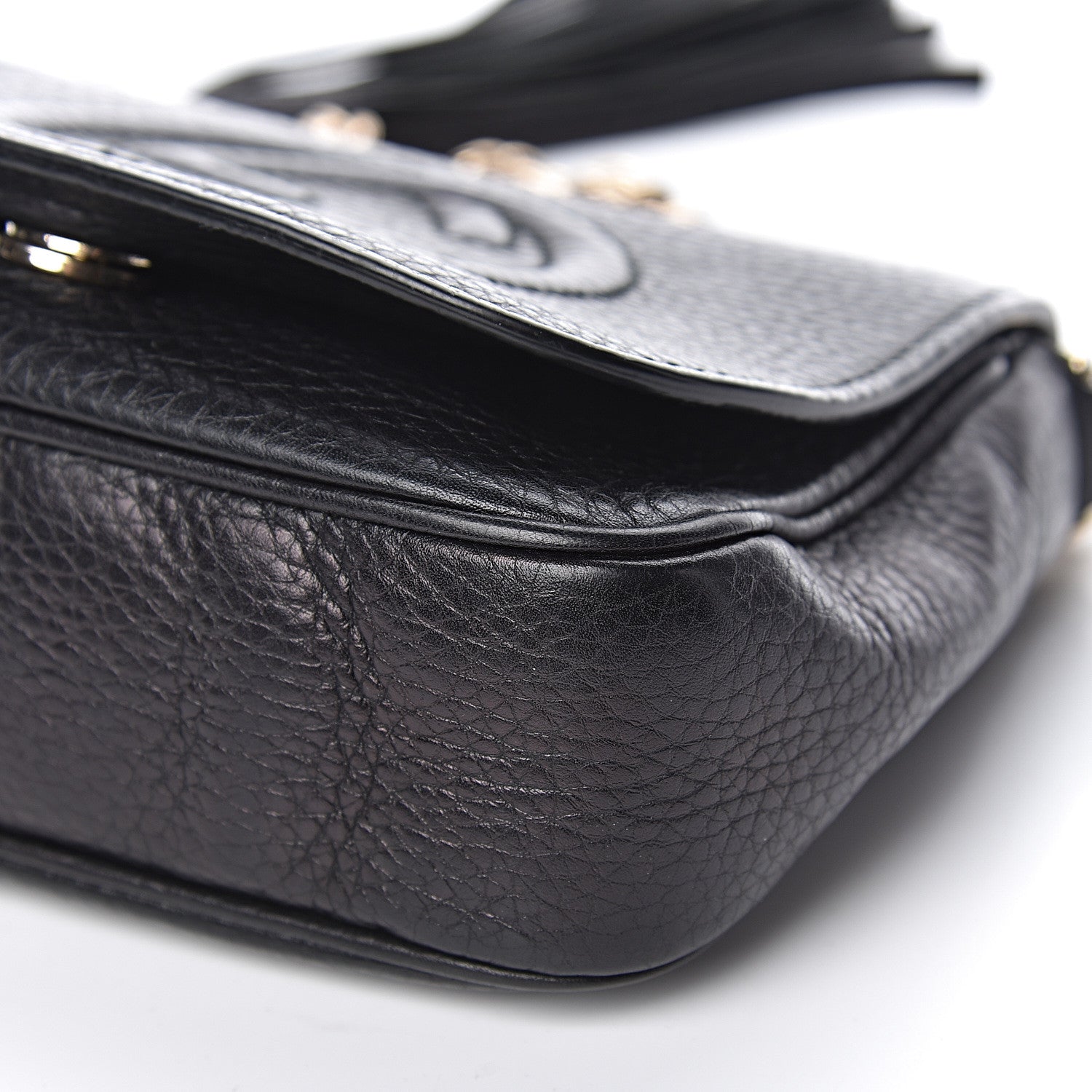 Gucci Pebbled Calfskin Small Soho Flap Crossbody Black 12 of 13