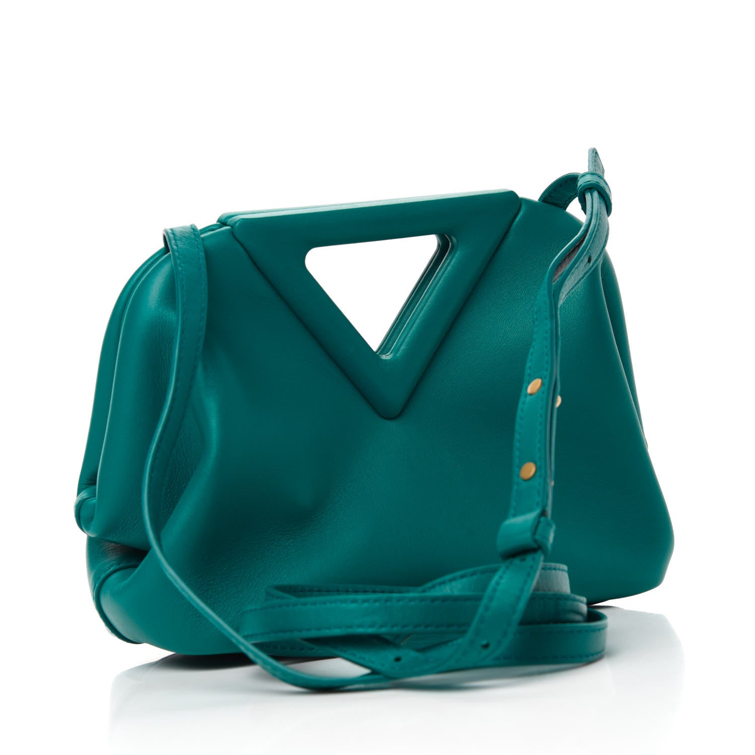 Bottega Veneta Calfskin Small The Point Triangle Bag Mallard 3 of 9