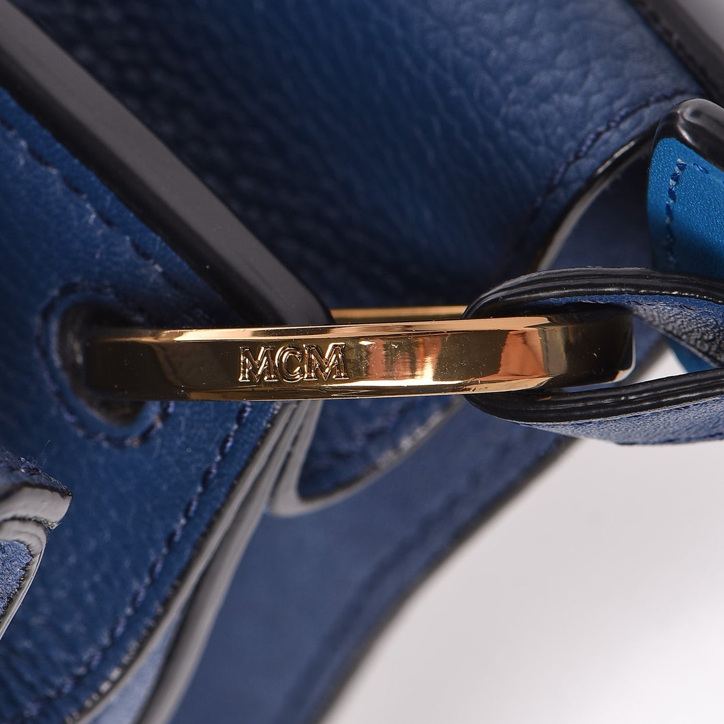 Grained Calfskin Large Milla Hobo Navy Blue