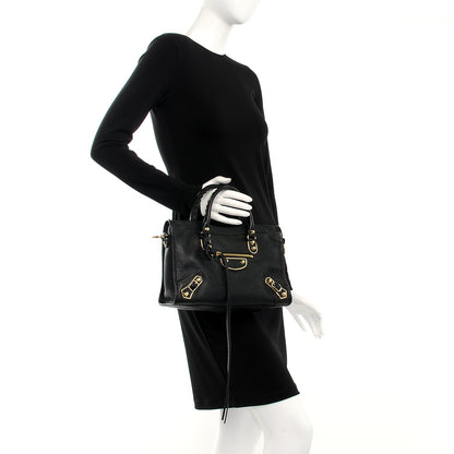Balenciaga Chevre Gold Metallic Edge Hardware S City Black 3 of 8