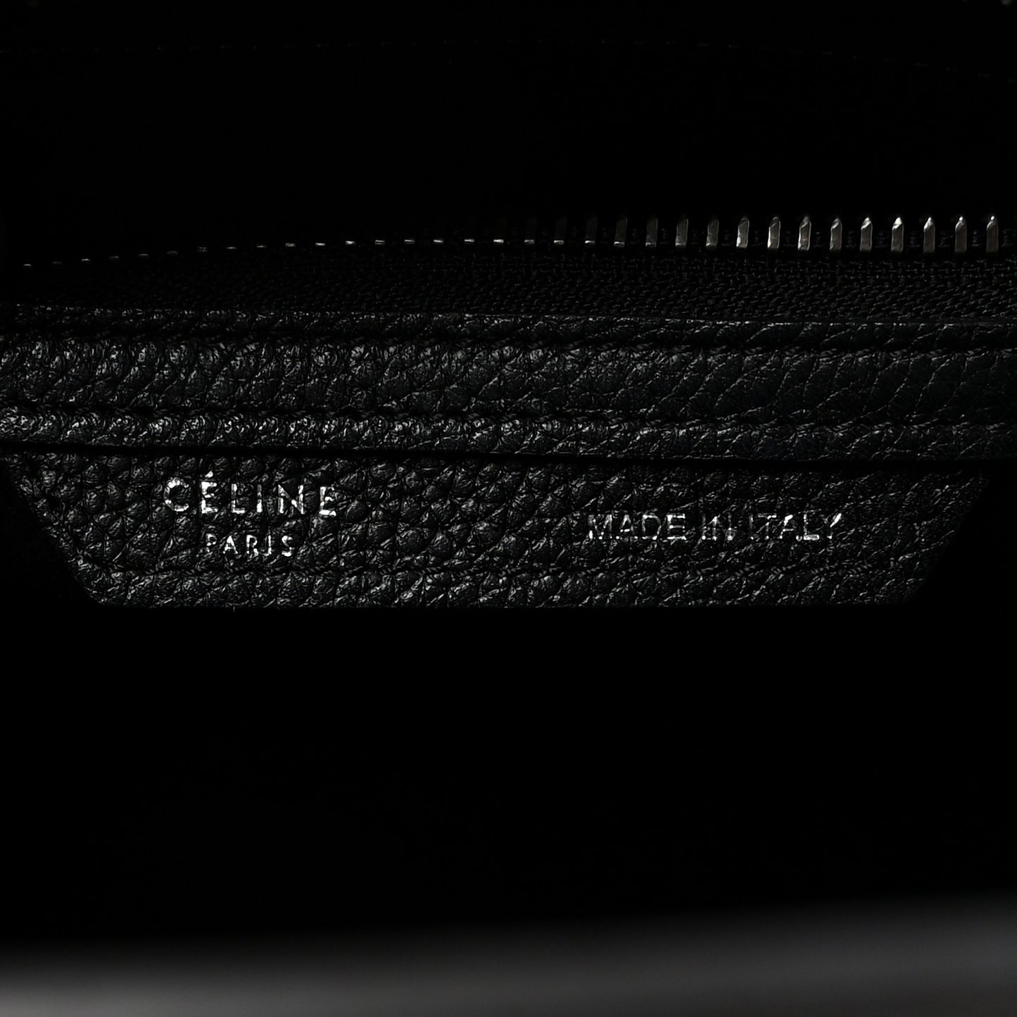 Drummed Calfskin Micro Luggage Black