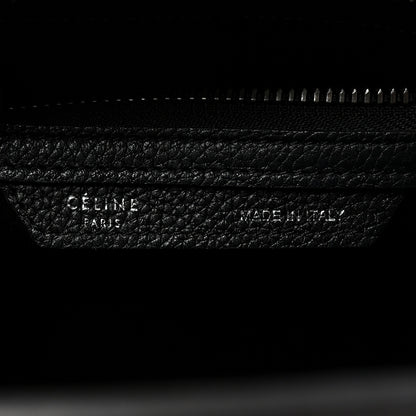 Celine Drummed Calfskin Micro Luggage Black 6 of 9