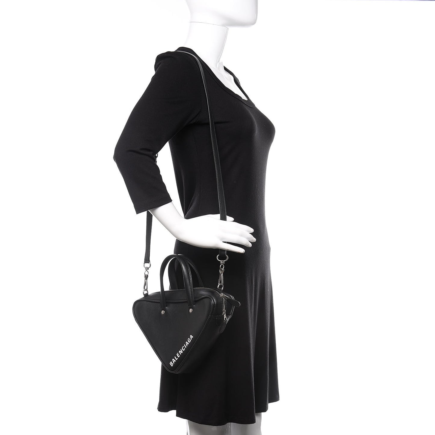 Calfskin XS Triangle Duffle Black