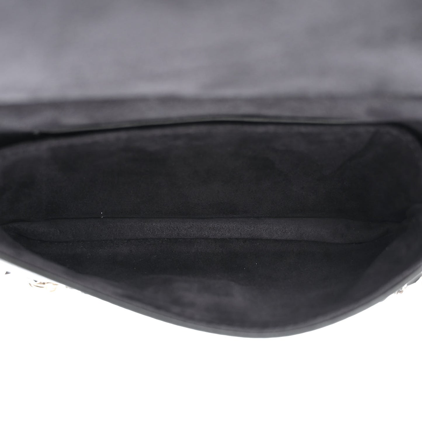 Shiny Nappa Trapuntata Micro Double Baguette Black