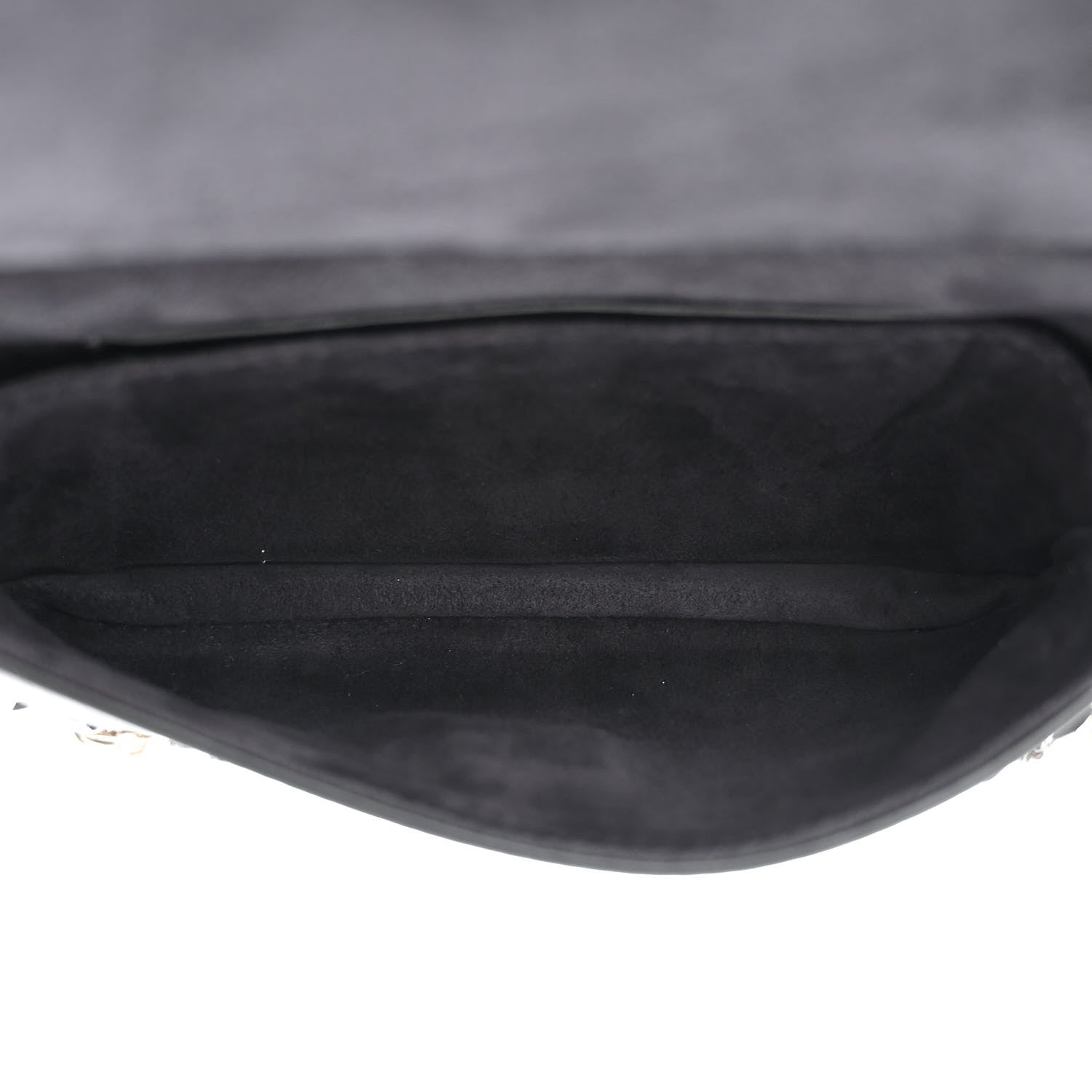 Fendi Shiny Nappa Trapuntata Micro Double Baguette Black 6 of 11