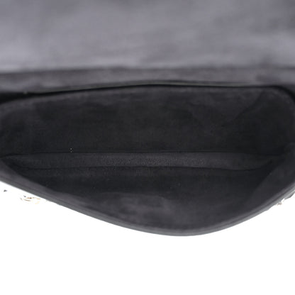 Fendi Shiny Nappa Trapuntata Micro Double Baguette Black 6 of 11