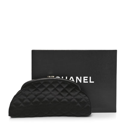 Chanel Satin Quilted Timeless Clutch Black 11 of 11