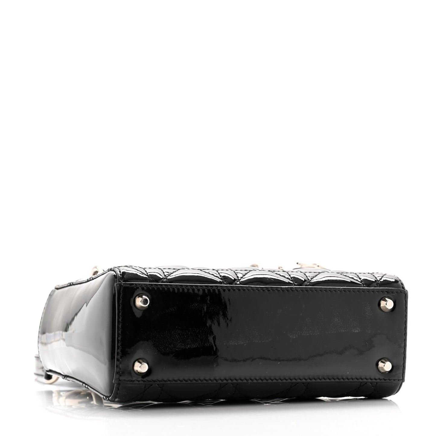 Patent Cannage Mini Lady Dior Black