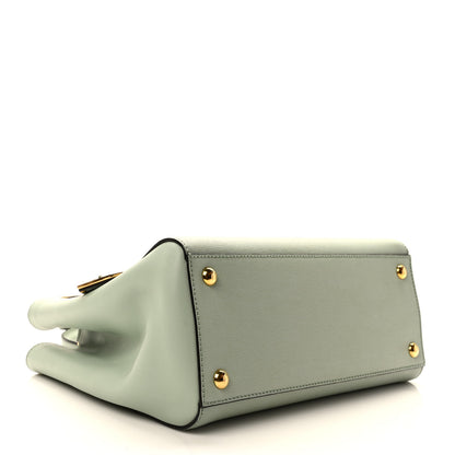 Fendi Vitello Elite Flamingo Petite 2Jours Tote Green 4 of 8