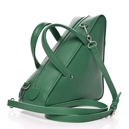 Balenciaga Shiny Day Calfskin S Triangle Duffle Vert Irlandais 3 of 9