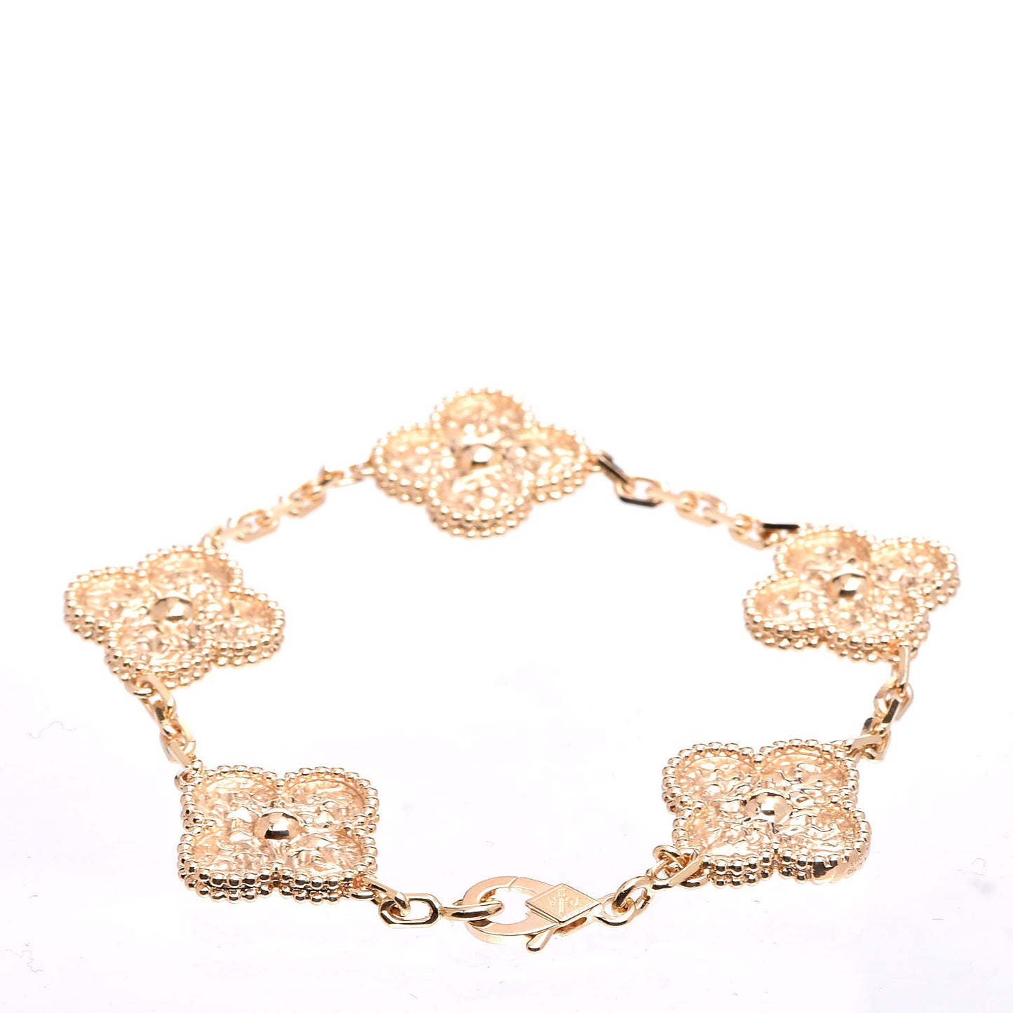 18K Yellow Gold 5 Motifs Vintage Alhambra Bracelet