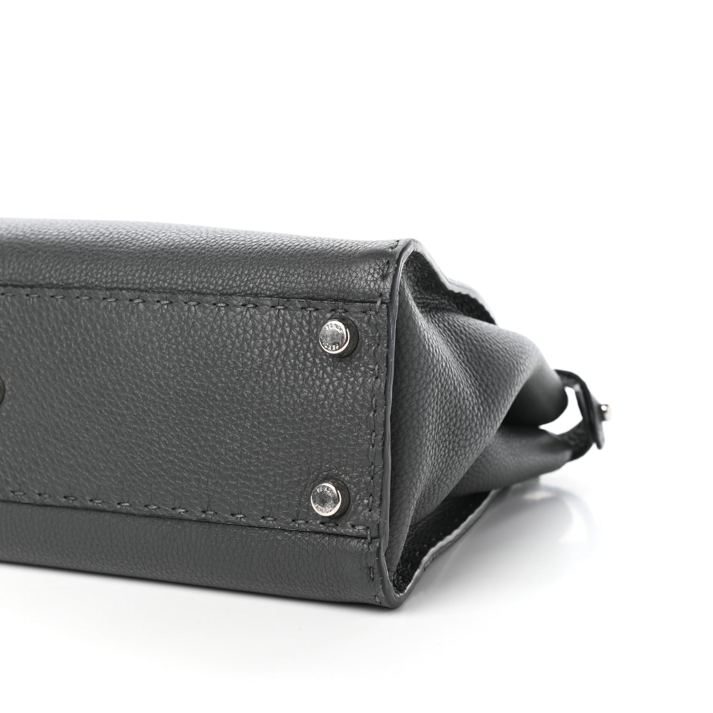 Cuoio Romano Selleria Bi-Color Medium Peekaboo Iconic Satchel Asfalto Latte