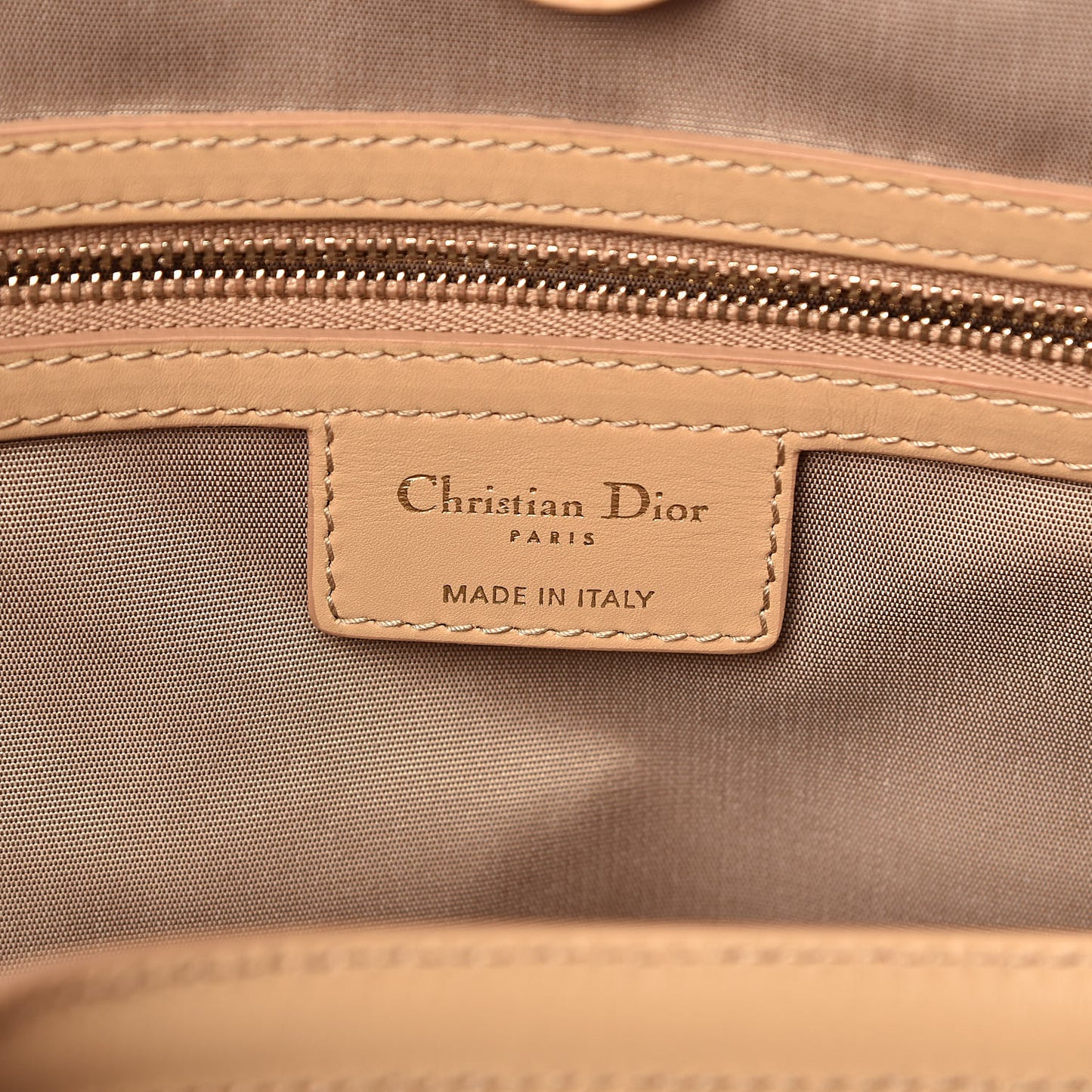 Coated Canvas Cannage Small Panarea Tote Beige