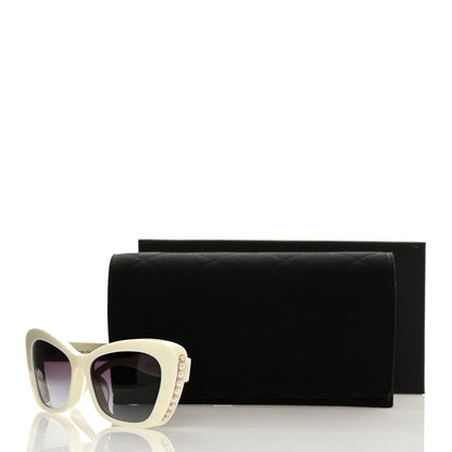 Chanel Acetate Pearl Cat Eye CC Sunglasses 5481-H White 8 of 8