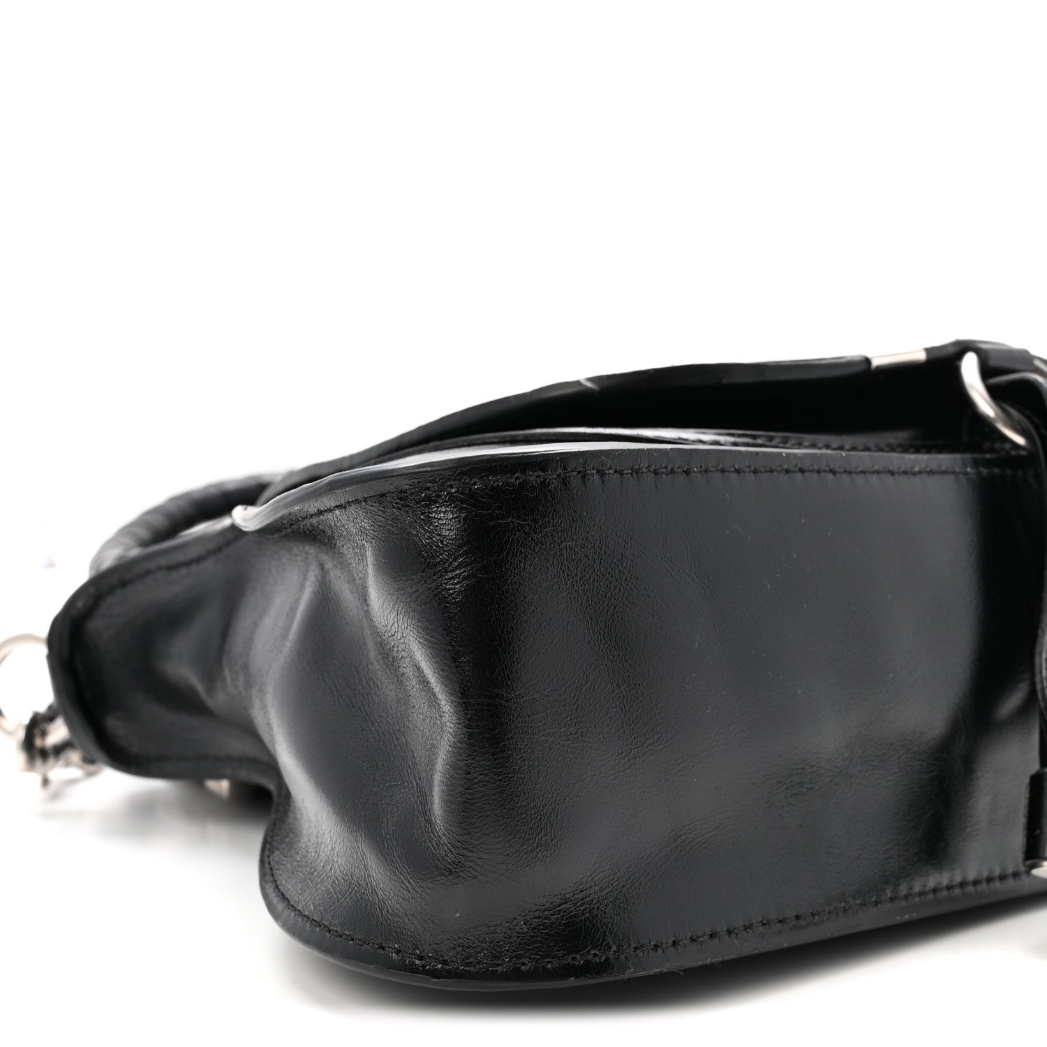 Chloe Shiny Grained Calfskin Small Marcie Bag Black 8 of 9