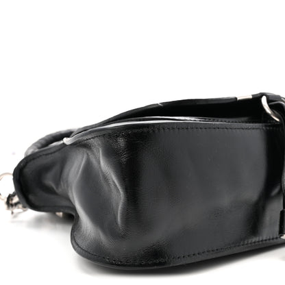 Chloe Shiny Grained Calfskin Small Marcie Bag Black 8 of 9