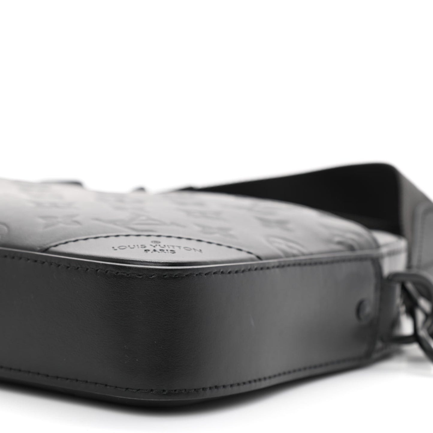 Calfskin Monogram Shadow Duo Messenger Black