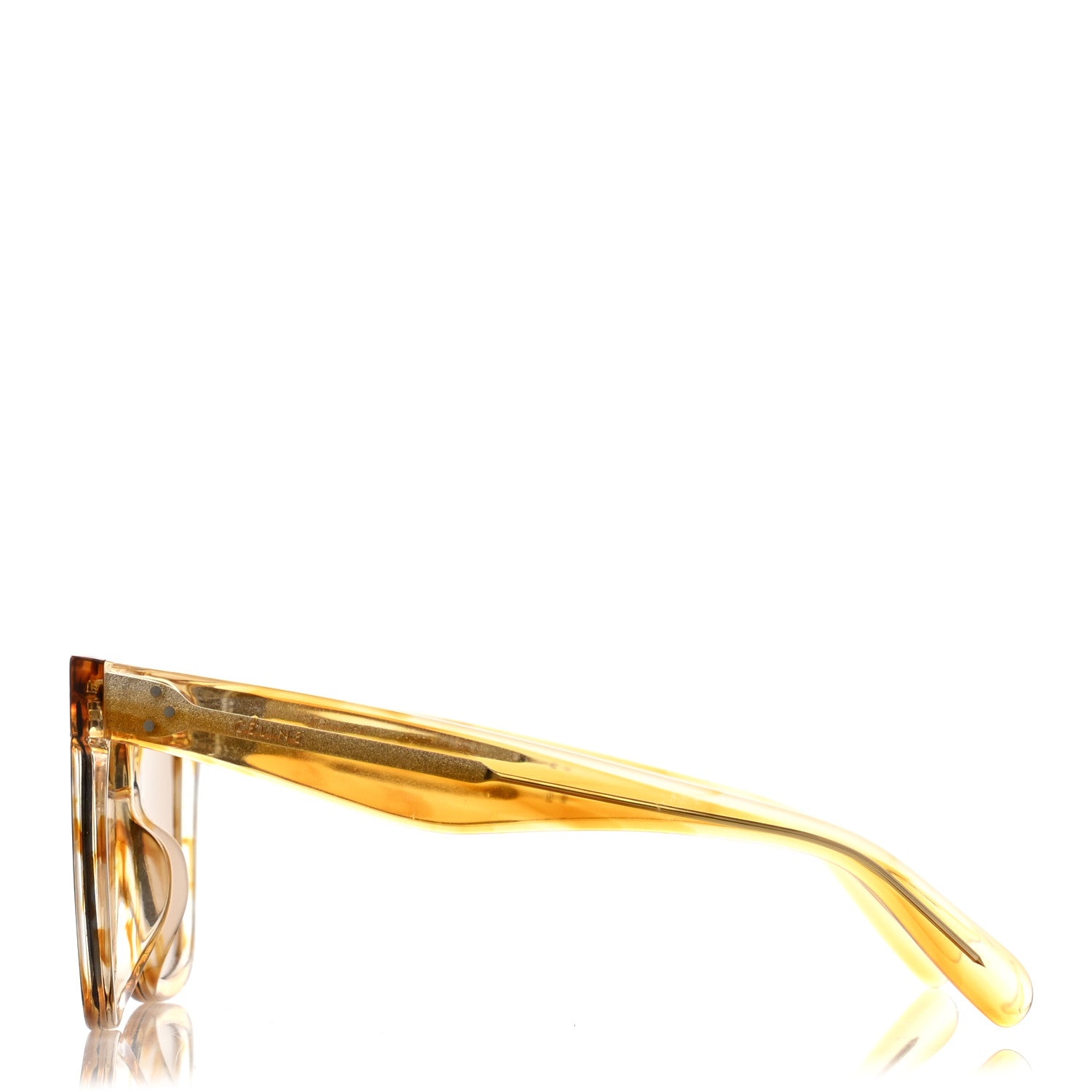 Celine Oversized Square Sunglasses CL40055F Yellow 3 of 8