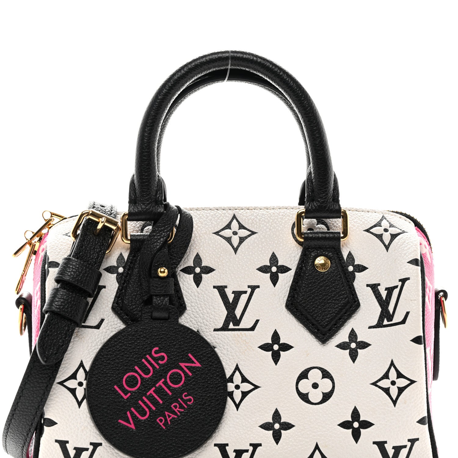 Louis Vuitton Empreinte Monogram Spring in the City Speedy Bandouliere 20 Black White Pink 7 of 9