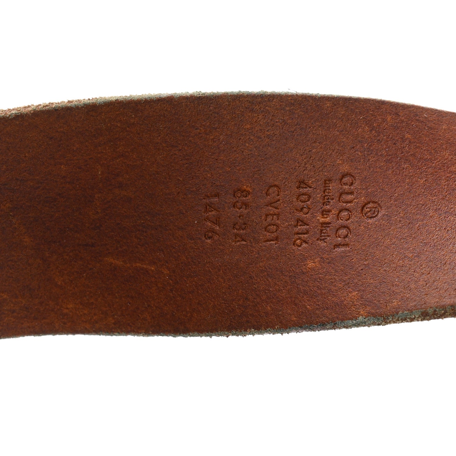 Gucci Faded Calfskin Double G 40mm Belt 85 34 Cuir 3 of 5