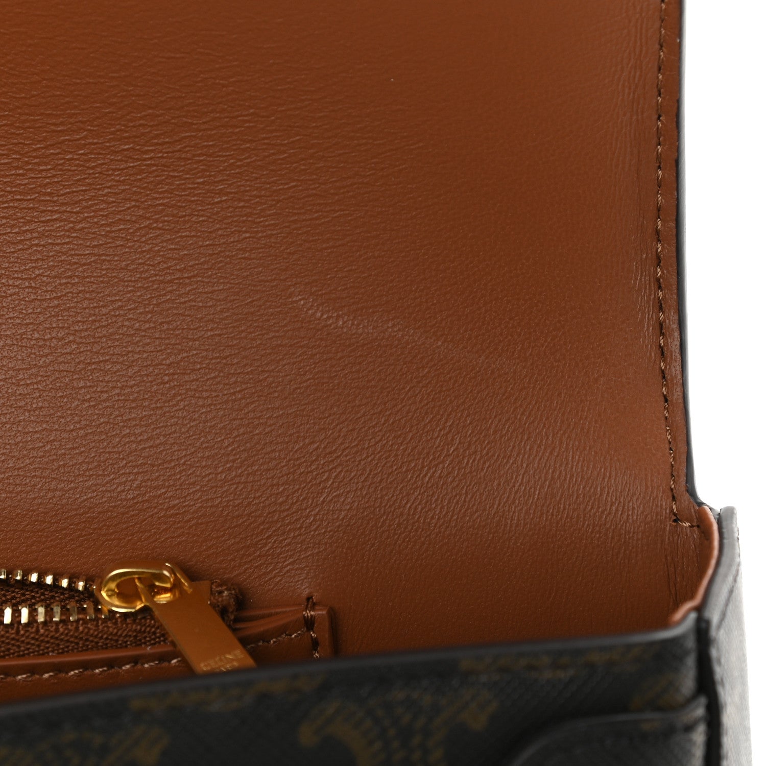 Celine Triomphe Canvas Chain Bag Tan 8 of 10