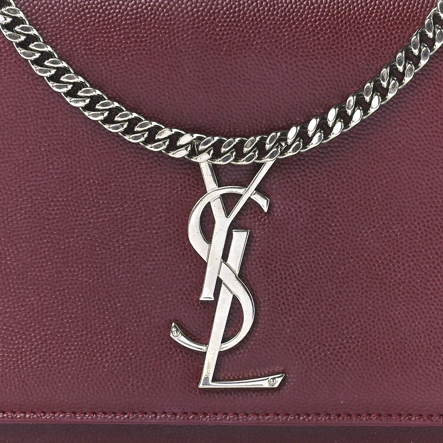 Grain De Poudre Medium Monogram Kate Satchel Dark Red