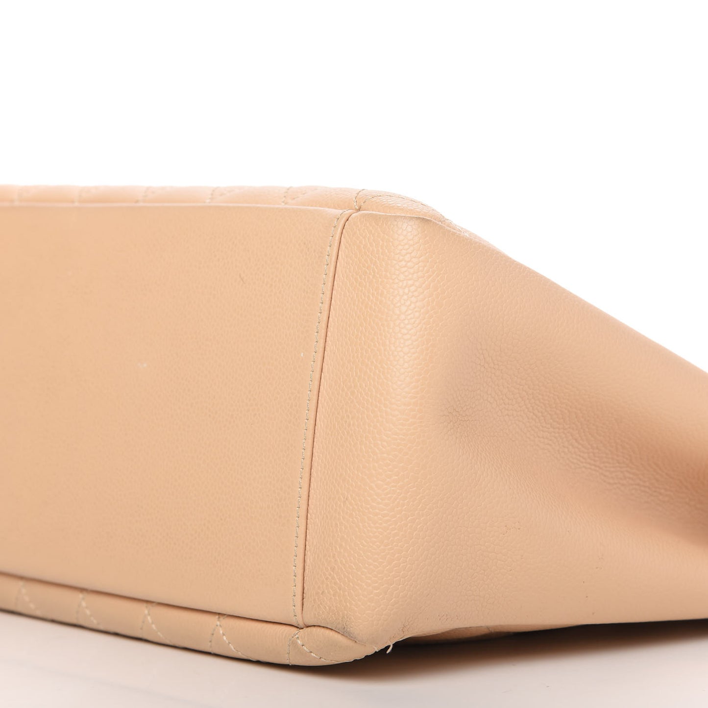 Caviar Quilted Grand Shopping Tote GST Beige Clair