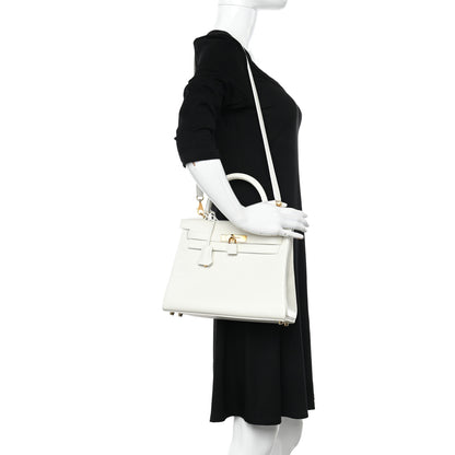 Hermes Evercolor Kelly Retourne 28 White 2 of 9