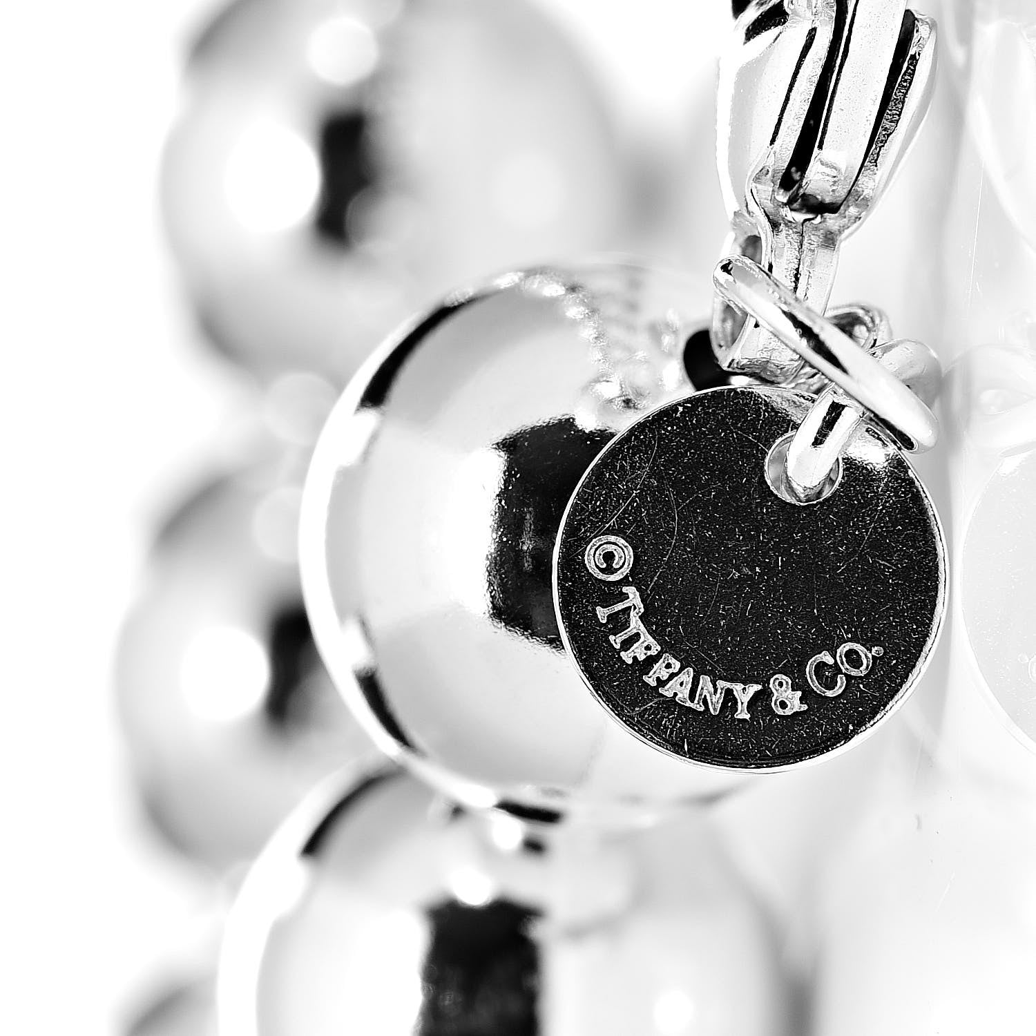 Tiffany Sterling Silver 10mm HardWear Ball Bracelet 5 of 5
