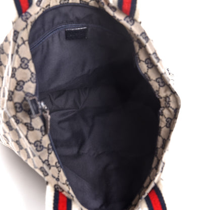 Gucci GG Monogram Large Web Handle Vertical Tote Dark Navy 5 of 11