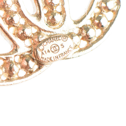 Chanel Pearl CC Earrings Gold 4 of 5