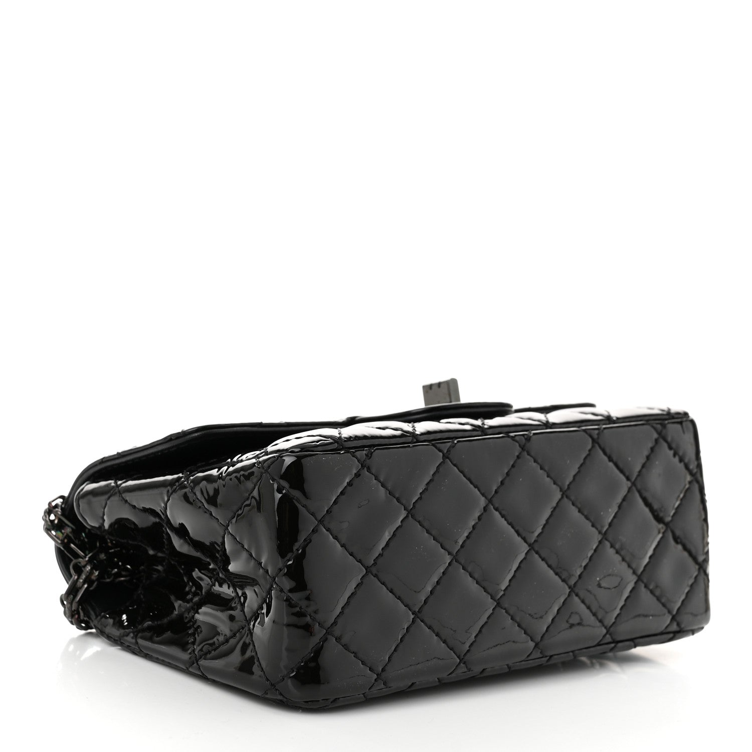 Chanel Patent Calfskin Quilted 2.55 Reissue Mini Flap So Black 4 of 10