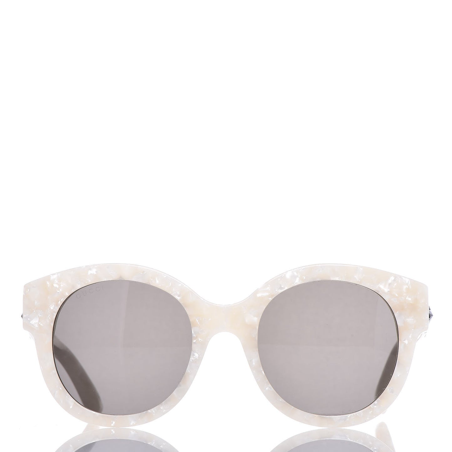 Round Frame GG Star Sunglasses GG0207S White