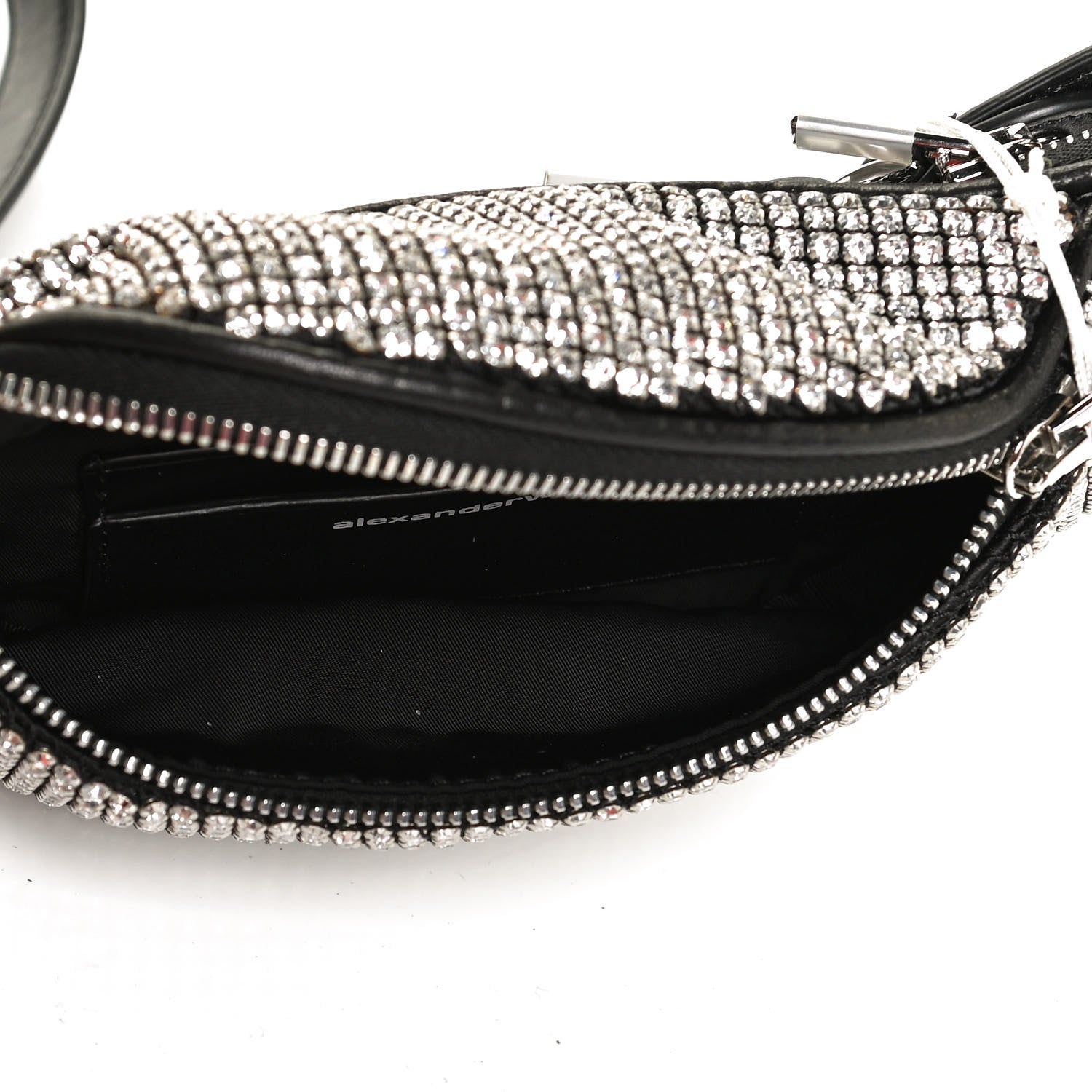 Alexander Wang Rhinestone Mesh Mini Attica Belt Bag Black 5 of 9