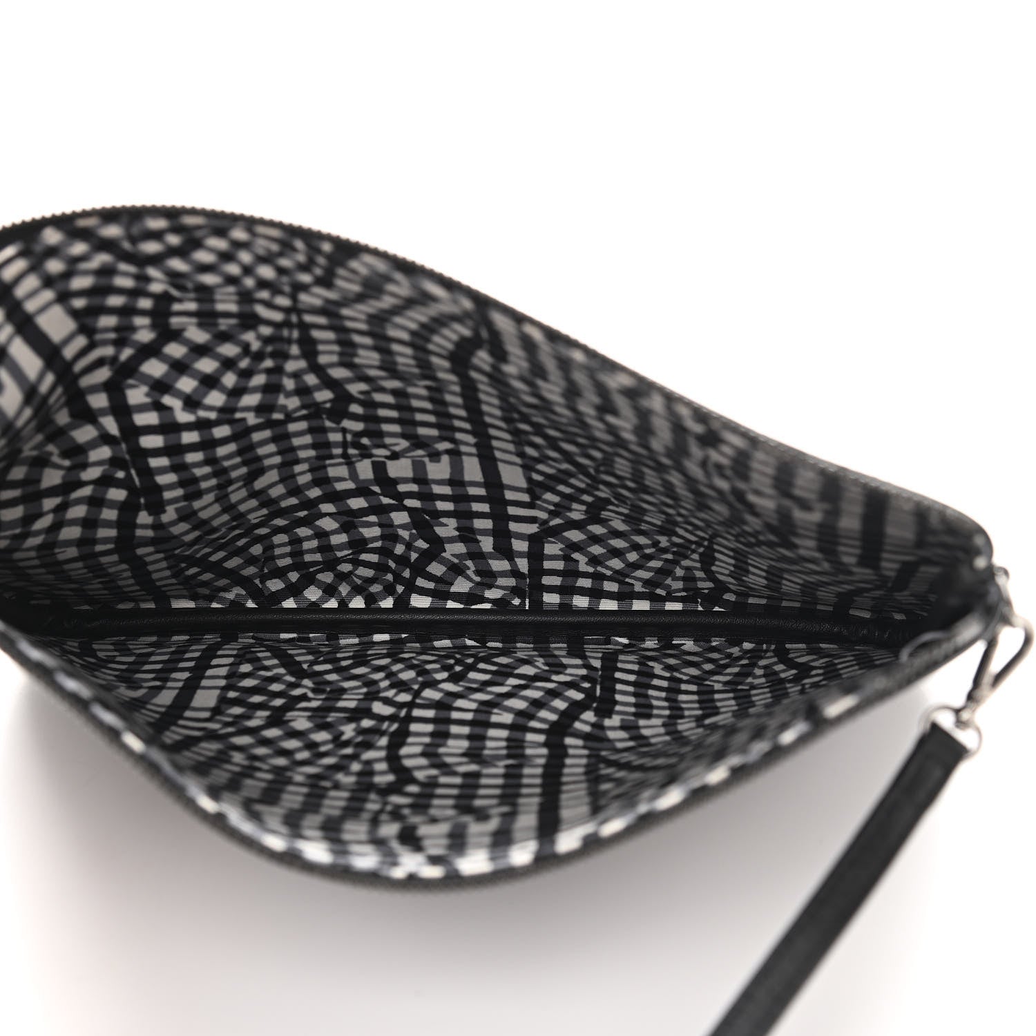 MCM Visetos Liz Shopper Tote Pouch Black 7 of 9