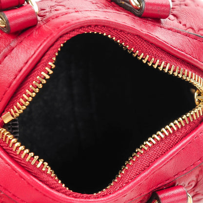 Gucci Guccissima Mini Boston Bag Charm Raspberry Red 6 of 8