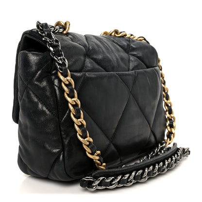 Chanel Lambskin Quilted Medium Chanel 19 Flap Black 3 of 10