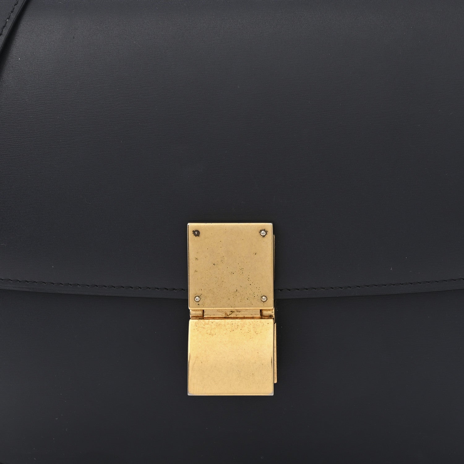 Celine Box Calfskin Medium Classic Box Flap Bag Navy 9 of 12