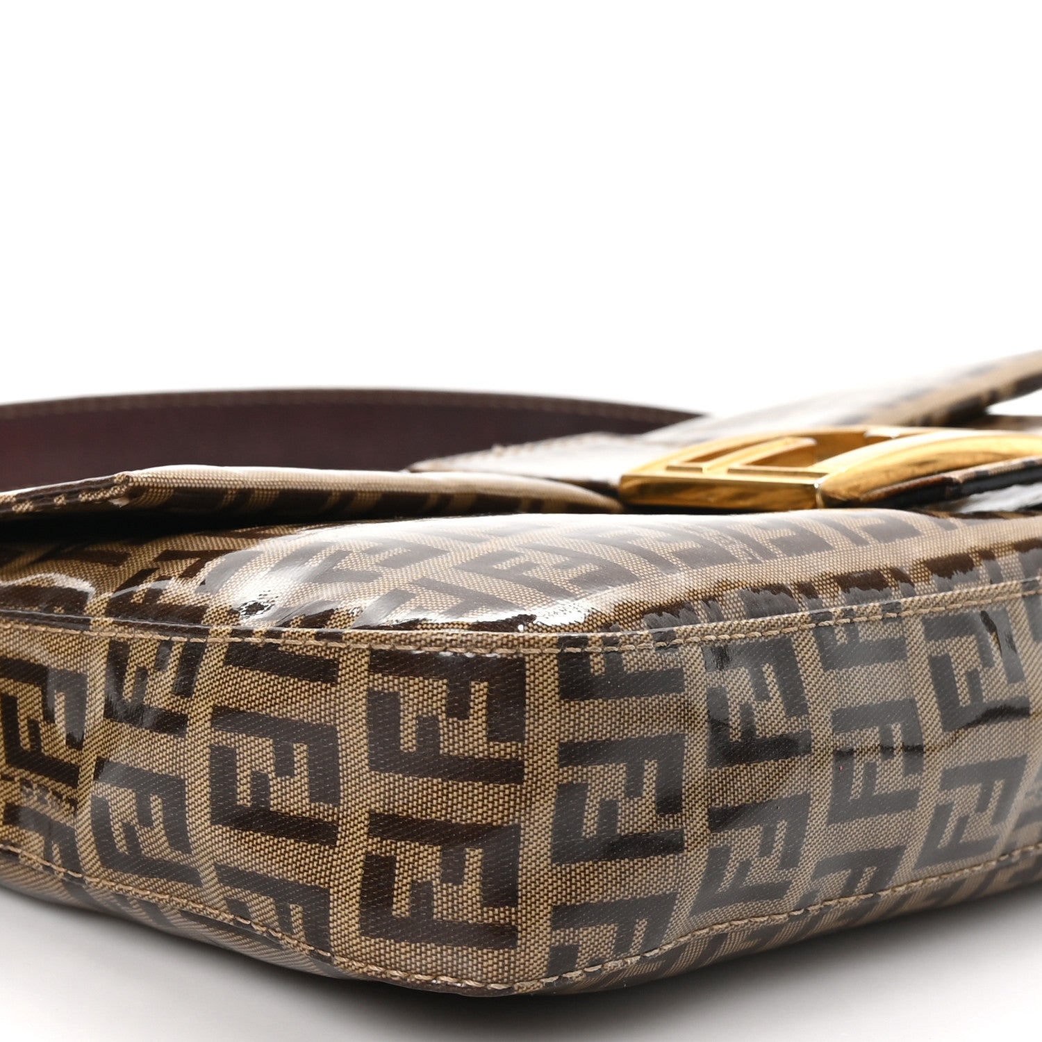 Fendi Vinyl Zucchino Baguette Tobacco 8 of 10