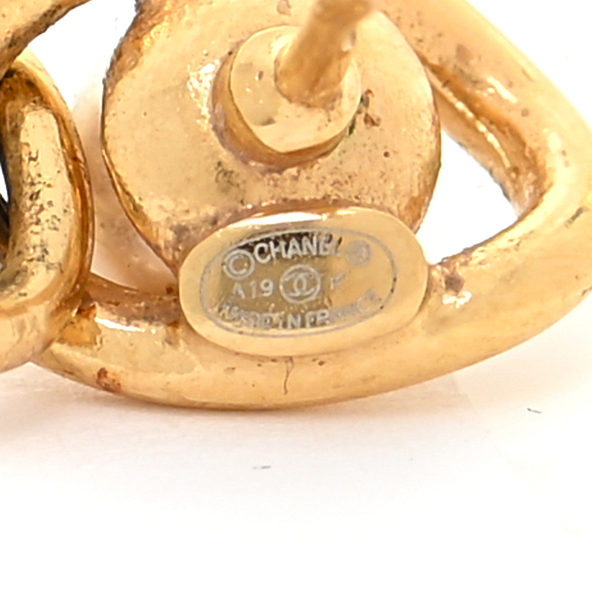 Chanel Pearl Heart CC Drop Earrings Gold 4 of 7
